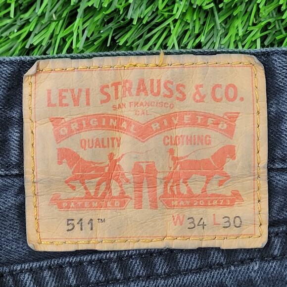 LEVIS 511 Jeans 34x30 Faded Black - Picture 3 of 16